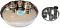 Stainless Steel Indian Thali Set w/ 3 Katori & Cup - 5 pieces