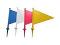 SNICK HIGH QUALITY CRICKET BOUNDARY FLAG PLASTIC - PACK OF 10