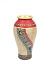 Hand Painted Warli Earthen Vase in Brown