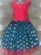 8 to 9 Yrs Blue & Pink Chanderi Silk Pattu Pavada/Langa Blouse/Pattu Dress 8 to 9 Yrs Blue & Pink Chanderi Silk Pattu Pavada/Langa Blouse/Pattu Dress
