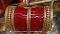 Fancy Golden Red Choodra Bangles Set w/ Pearl CZ Work 2.4 / 2.8 #3051231