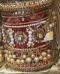Golden Red Choodra Bangles Set w/ Pearl Work - 2.10 Size #3051356