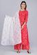 Suit - Red Bandhni Palazzo Kameez Dupatta Small Medium Size Suits #6381218