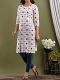 Women Tunic White Color Red Print Cotton Kurti S-M-L-Xl Size Kurti #6201672 Women Tunic White Color Red Print Cotton Kurti S-M-L-Xl Size Kurti #6201672