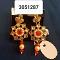 Earrings Indian Designer Golden Red Earrings #3051287 Earrings Indian Designer Golden Red Earrings #3051287