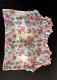 White Pure Georgette w/ Pink Heavy Digital Print & frill Work Blouse (S)