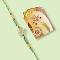 Elegant Bead Rakhi With White Pearl + Roli & Chaval