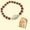 Rudraksha Bracelet with Golden Bhai Pendent + Roli & Chaval Rudraksha Bracelet with Golden Bhai Pendent + Roli & Chaval