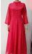 Red Self Design Pure Georgette Designer Dress (XL) Red Self Design Pure Georgette Designer Dress (XL)