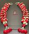 Fresh Rose Flower Garlands for Wedding Celebration (2 Pcs)