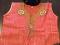 Sleeveless Brocade Kurti, Orange Brocade Kurti