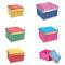 Handmade Kora Grass Square Box 6X6 With Brocade Lid Handmade Kora Grass Square Box 6X6 With Brocade Lid