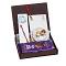 UtsaWe GIFT HAMPER - Red Crystal Lumba Rakhi With Antique Beads