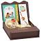 UtsaWe GIFT HAMPER -Delightful Mayuri Rakhi in Gold W/ Pearls and Red Beads