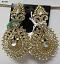 Indian Designer Traditional Earrings Golden CZ Stones