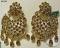 Traditional Earrings - Indian Designer Earrings Golden Gold Stones