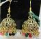 Earrings 3051341 Indian Designer Jhumka Earrings Golden Multi-color Shieno Earrings 3051341 Indian Designer Jhumka Earrings Golden Multi-color Shieno