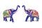 HAND PAINTED MEENAKARI METAL ELEPHANT 3" (Each) HAND PAINTED MEENAKARI METAL ELEPHANT 3" (Each)