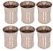 6 Stainless Steel Stackable Engraved Drinking Cups Glasses 6 Stainless Steel Stackable Engraved Drinking Cups Glasses