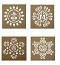 DIY Wooden Instant Rangoli Stencils For Diwali Decor 18" -  Set of 4