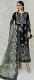 Navy Blue & Green Trendy Pakistani Velvet Party Wear 