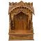 Wooden Engraved Home Puja Mandir Torana Antique Oakwood Temple 12 X 24 X 34