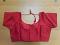 Readymade Red Raw Silk Choli Blouse for Saree - Large Plus Size #5441641
