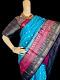 Pure Soft Semi Banarasi Blue Saree w/ Bandhani Print Blouse 38" Pure Soft Semi Banarasi Blue Saree w/ Bandhani Print Blouse 38"
