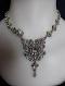 Silver Meenakari Necklace Earrings Set #1909
