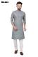 Traditional Indian Outfit, Men's Gray digital printed Kurta w/Pajama Traditional Indian Outfit, Men's Gray digital printed Kurta w/Pajama