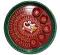 11.5" Green Aarti Thali with Thin Red Rim and Accessories 11.5" Green Aarti Thali with Thin Red Rim and Accessories