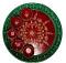 Red Aarti Thali With Green Rim and Accessories-10.5"