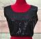 Black Party wear fancy blouse plus size (3XL, 4XL)