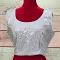 Silver Party wear fancy blouse plus size (3XL, 4XL) 