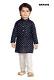 Boys Navyblue with butti allover cotton Kurta Pajama Set Boys Navyblue with butti allover cotton Kurta Pajama Set