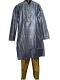 Traditional Indian Intricate Embroidery Kurta Pajama Set - Blue (S to 3XL)