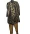 Traditional Indian Sherwani for Men - Green Golden Self Design (S to 3XL)