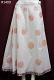 White Cotton Pink Yellow Printed Long Trendy Skirt - 36" Long