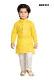 Boys Yellow Printed Muslin cotton Kurta Pajama Set