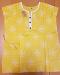 Solid Yellow Cotton White Print Detail Kurti Tunic (L-XL)