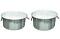 2 Pcs Large Aluminum Cooking Stock Pot Patila w/ Lid for Catering 22" & 26"