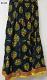 Navy Blue Cotton Printed Long Trendy Skirt - 39" Long Navy Blue Cotton Printed Long Trendy Skirt - 39" Long