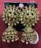 Indian Designer Golden Crystals Jhumka Style Earrings