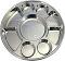 200 Pcs 9 Compartment Disposable Silver Plates - Indian Thali Plastic Tray