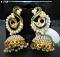 Earrings Indian Designer Earrings Golden Pearl Jhumki Earrings Indian Designer Earrings Golden Pearl Jhumki