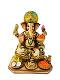 Beautiful Ganesh in Fiber W/Wooden Finish & Colorful Statue - 13" # 6 Beautiful Ganesh in Fiber W/Wooden Finish & Colorful Statue - 13" # 6