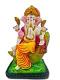 Beautiful n Colorful Fiber Ganesh Statue on Conch - 11.25" # 5