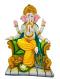 Beautiful n Colorful Fiber Ganesh Statue On Sinhasan - 12" # 8 Beautiful n Colorful Fiber Ganesh Statue On Sinhasan - 12" # 8
