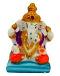 Beautiful n Colorful Fiber Very Small Ganesh Statue - 2.75" # 2