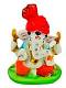 Beautiful n Colorful Fiber Very Small Ganesh Statue - 3" # 6 Beautiful n Colorful Fiber Very Small Ganesh Statue - 3" # 6
